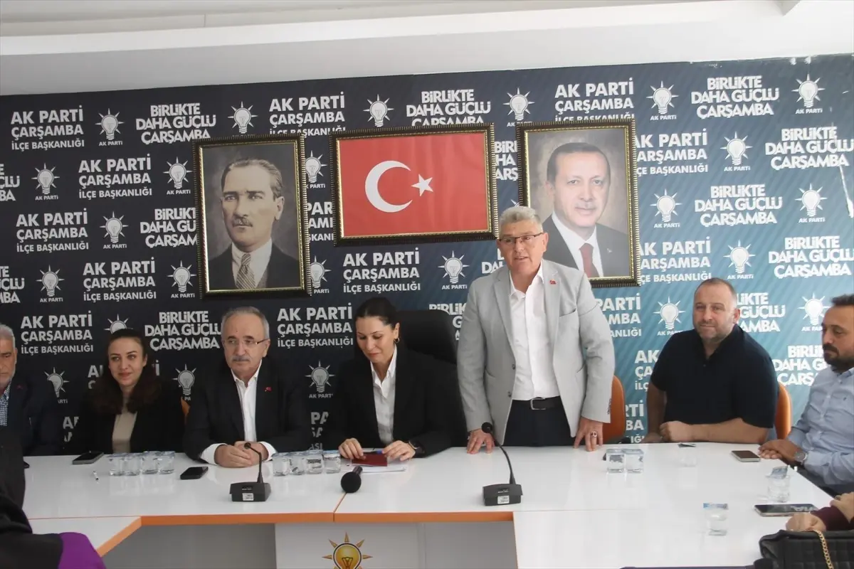 AK Parti MKYK Üyesi Karaaslan’dan partisinin Çarşamba İlçe Başkanlığına ziyaret