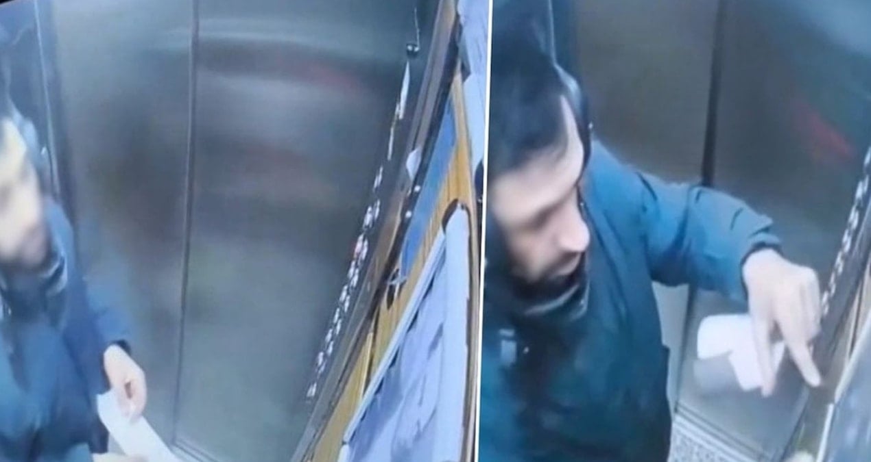 Atatürk portresine tüküren kurye yakalandı